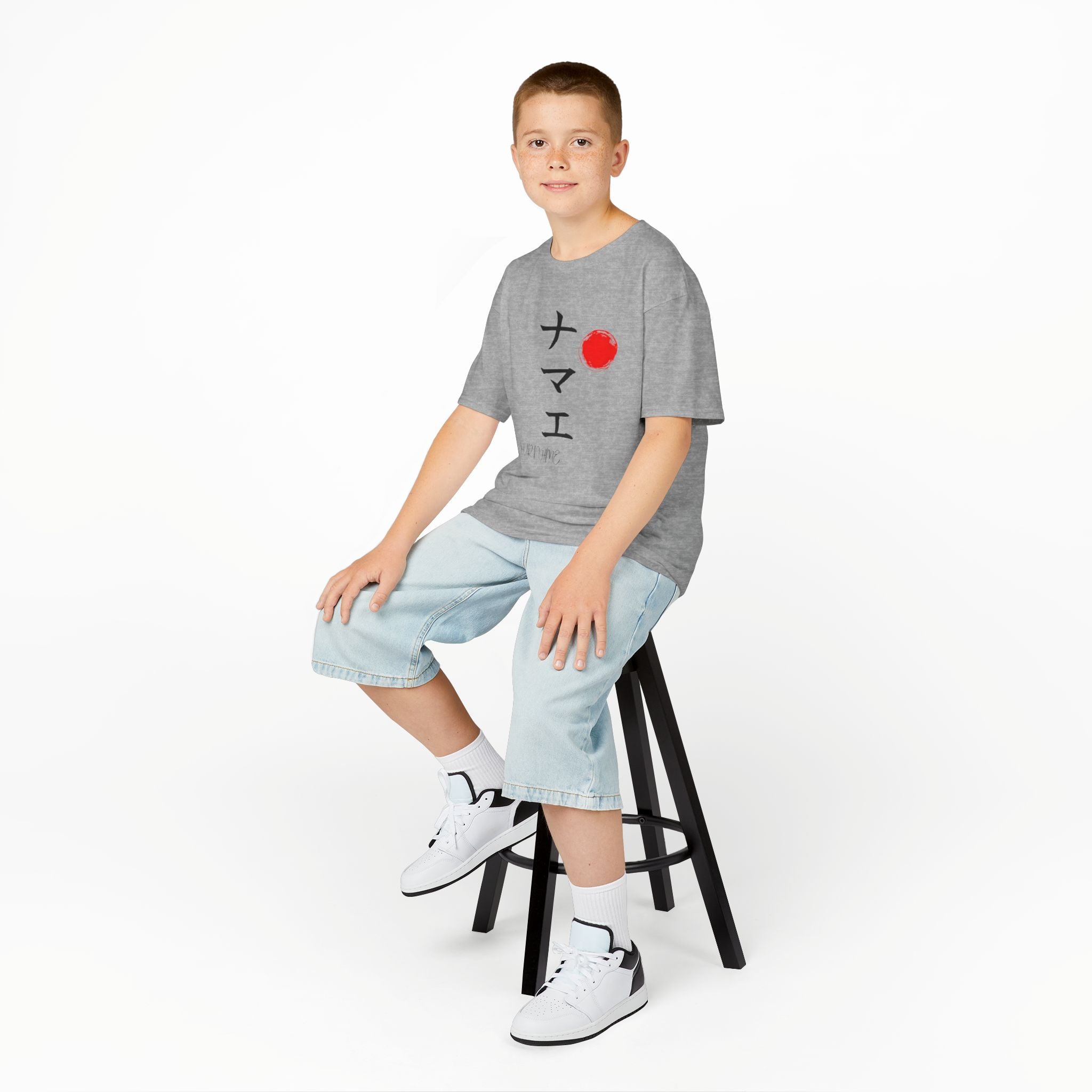 Youth Personalized Japanese Calligraphy T-Shirt | Katakana