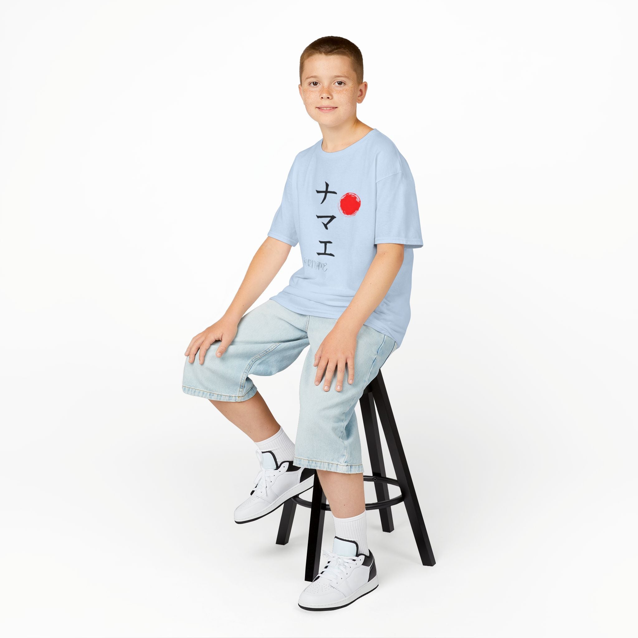 Youth Personalized Japanese Calligraphy T-Shirt | Katakana