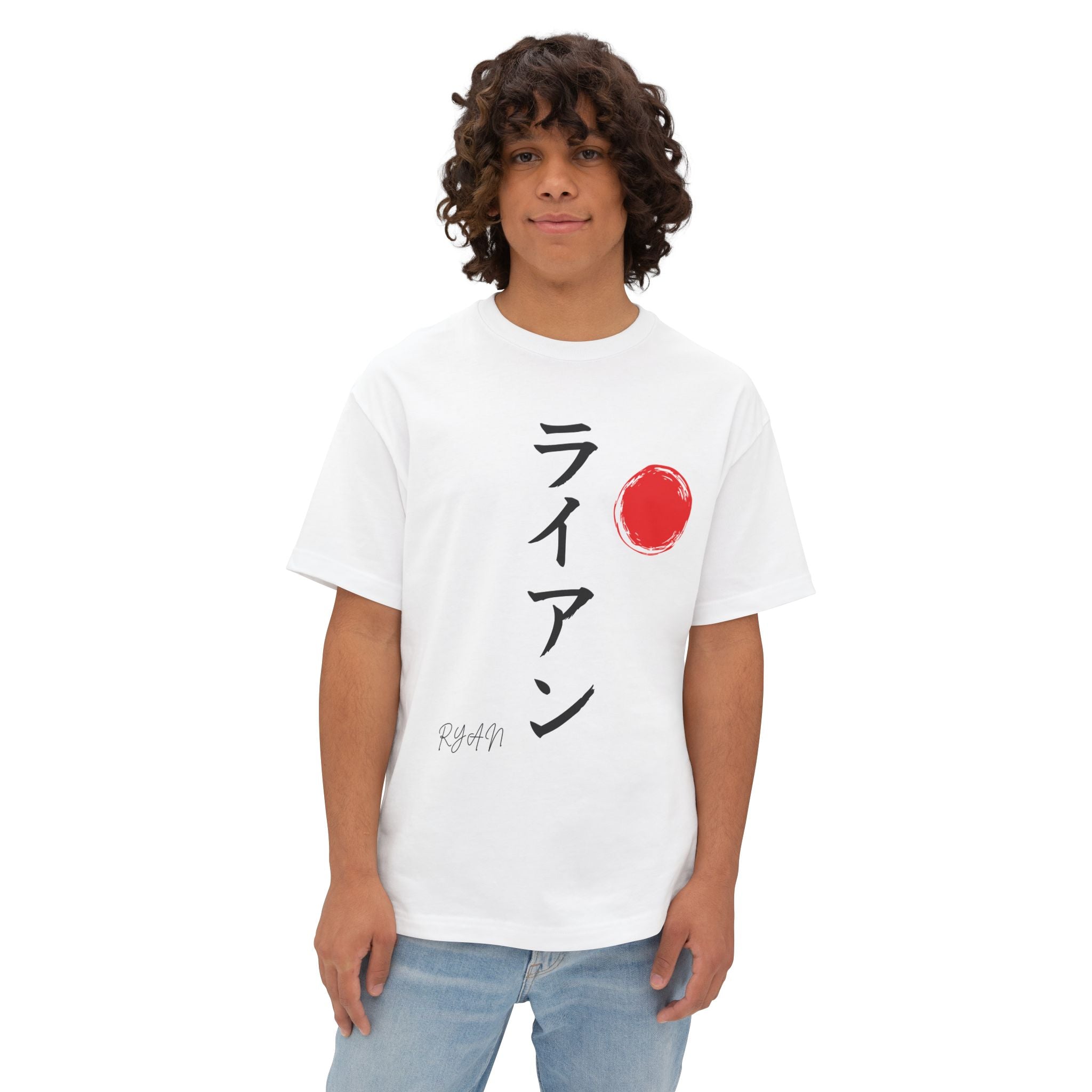 Youth Personalized Japanese Calligraphy Tee – Custom Name Art Shirt (Age 6-24)