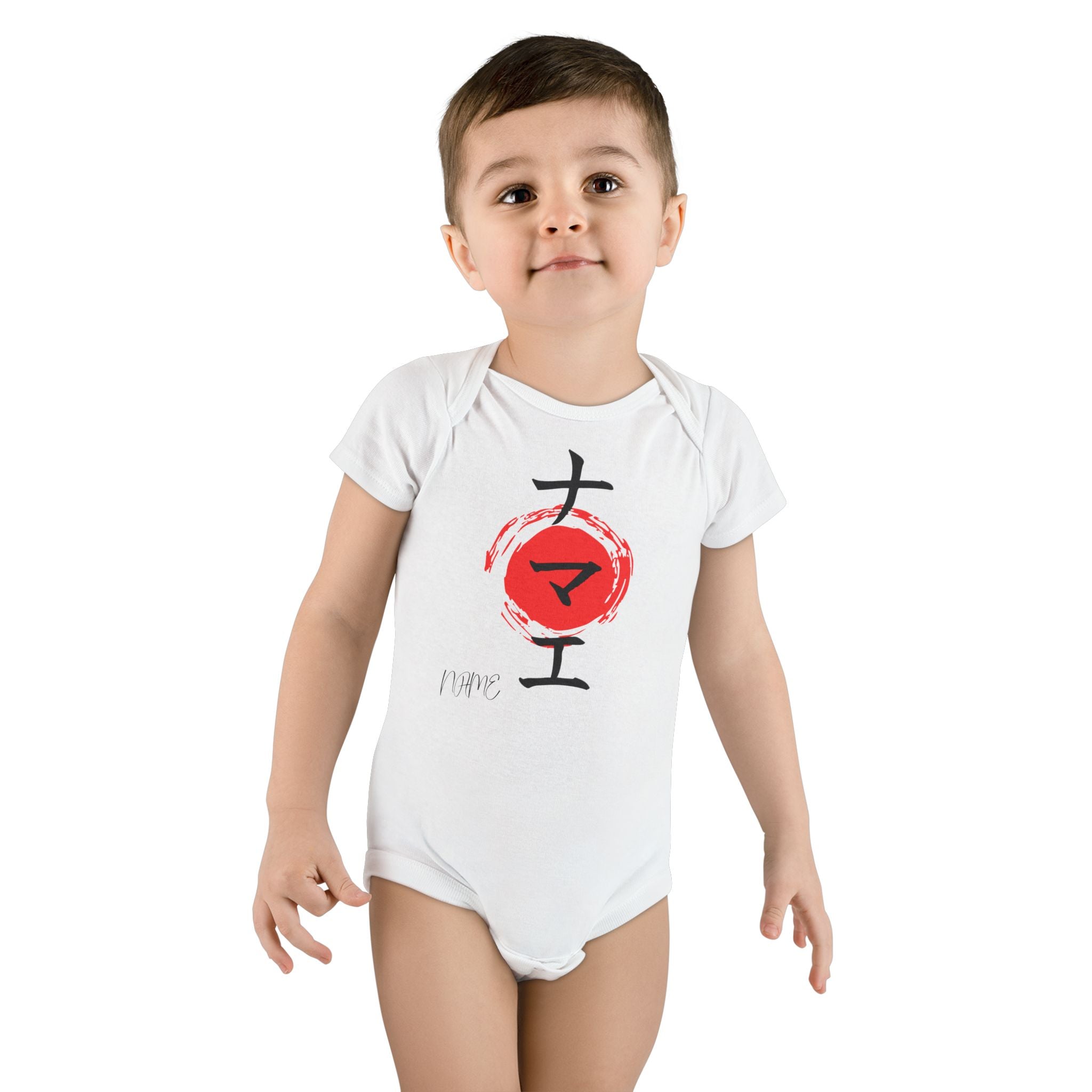 Cotton Bodysuit with BABY'S NAME in Japanese