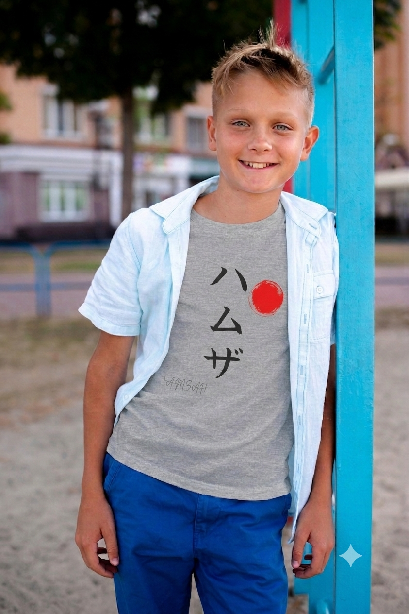 Youth Personalized Japanese Calligraphy T-Shirt | Katakana